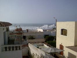 View from the terrace:Do they surf there...?