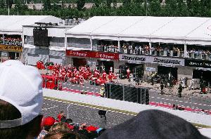Schumacher in the pits: